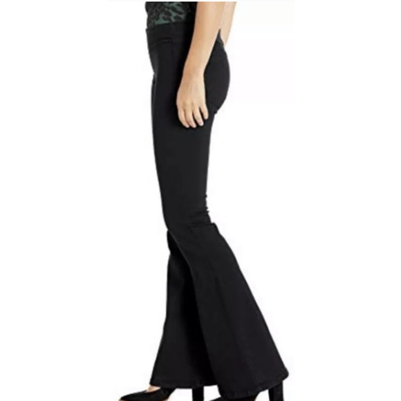 Anthropologie Ella Moss Pull on Stretch Flare Black Denim Jeans Size 10/30 NWT - Picture 4 of 8